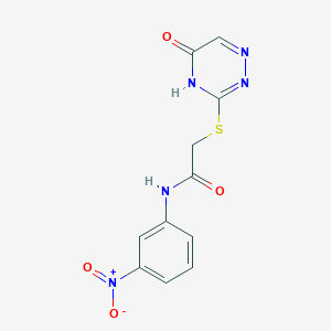 N-(3-nitrophenyl)-2-((5-oxo-4,5-dihydro-1,2,4-triazin-3-yl)thio)acetamide