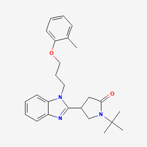 1-(tert-butyl)-4-(1-(3-(o-tolyloxy)propyl)-1H-benzo[d]imidazol-2-yl)pyrrolidin-2-one