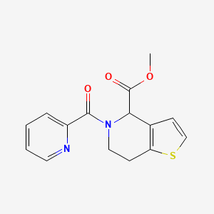 molecular formula C15H14N2O3S B2961168 Methyl 5-picolinoyl-4,5,6,7-tetrahydrothieno[3,2-c]pyridine-4-carboxylate CAS No. 1421449-64-0