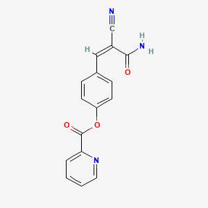[4-[(Z)-3-amino-2-cyano-3-oxoprop-1-enyl]phenyl] pyridine-2-carboxylate
