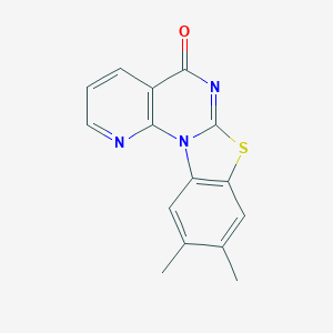 molecular formula C15H11N3OS B296117 9,10-dimethyl-5H-pyrido[3',2':5,6]pyrimido[2,1-b][1,3]benzothiazol-5-one 