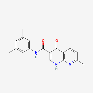 molecular formula C18H17N3O2 B2961175 N-(3,5-dimethylphenyl)-7-methyl-4-oxo-1,4-dihydro-1,8-naphthyridine-3-carboxamide CAS No. 153696-84-5