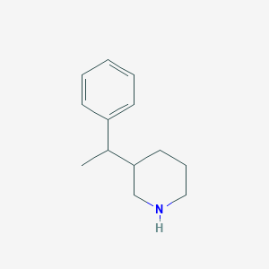 molecular formula C13H19N B2961178 3-(1-Phenylethyl)piperidine CAS No. 1334492-57-7