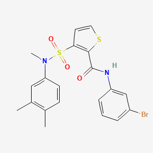 molecular formula C20H19BrN2O3S2 B2961179 N-(3-溴苯基)-3-{[(3,4-二甲基苯基)(甲基)氨基]磺酰基}噻吩-2-甲酰胺 CAS No. 1031952-48-3