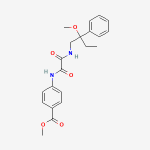 molecular formula C21H24N2O5 B2961181 Methyl 4-(2-((2-methoxy-2-phenylbutyl)amino)-2-oxoacetamido)benzoate CAS No. 1797090-44-8