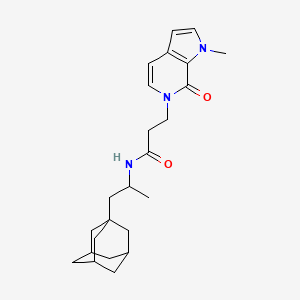 molecular formula C24H33N3O2 B2961188 N-[1-(1-Adamantyl)propan-2-yl]-3-(1-methyl-7-oxopyrrolo[2,3-c]pyridin-6-yl)propanamide CAS No. 2415622-91-0
