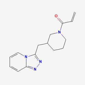 molecular formula C15H18N4O B2961189 1-[3-([1,2,4]Triazolo[4,3-a]pyridin-3-ylmethyl)piperidin-1-yl]prop-2-en-1-one CAS No. 2220189-94-4