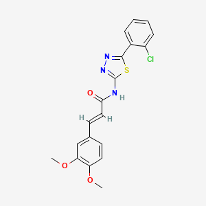 molecular formula C19H16ClN3O3S B2961207 (E)-N-(5-(2-氯苯基)-1,3,4-噻二唑-2-基)-3-(3,4-二甲氧基苯基)丙烯酰胺 CAS No. 476459-79-7