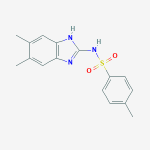 molecular formula C16H17N3O2S B296121 N-(5,6-dimethyl-1H-benzimidazol-2-yl)-4-methylbenzenesulfonamide 