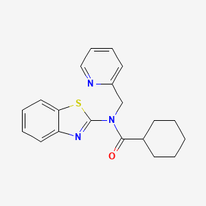 molecular formula C20H21N3OS B2961211 N-(benzo[d]thiazol-2-yl)-N-(pyridin-2-ylmethyl)cyclohexanecarboxamide CAS No. 898351-15-0