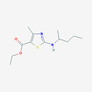 molecular formula C12H20N2O2S B2961217 4-甲基-2-[(戊-2-基)氨基]-1,3-噻唑-5-甲酸乙酯 CAS No. 852389-01-6