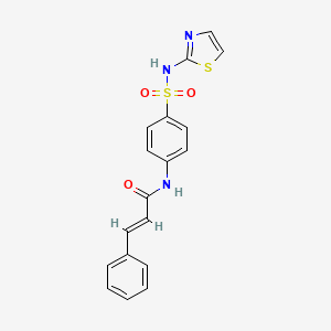 molecular formula C18H15N3O3S2 B2961218 N-(4-(N-(噻唑-2-基)磺酰基)苯基)肉桂酰胺 CAS No. 873306-98-0