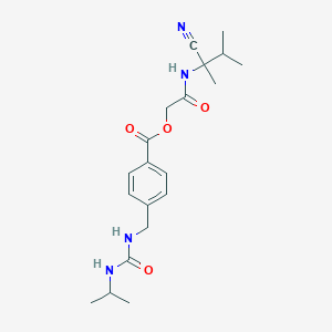 [2-[(2-Cyano-3-methylbutan-2-yl)amino]-2-oxoethyl] 4-[(propan-2-ylcarbamoylamino)methyl]benzoate