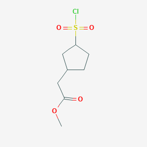 Methyl 2-(3-chlorosulfonylcyclopentyl)acetate