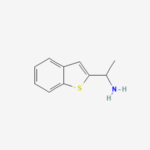 molecular formula C10H11NS B2961235 1-(1-Benzothiophen-2-yl)ethan-1-amine CAS No. 165737-36-0