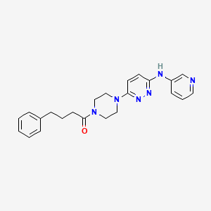 4-Phenyl-1-(4-(6-(pyridin-3-ylamino)pyridazin-3-yl)piperazin-1-yl)butan-1-one