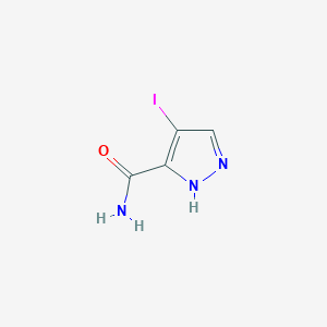 molecular formula C4H4IN3O B2961256 4-Iodo-1H-pyrazole-3-carboxamide CAS No. 1327155-29-2