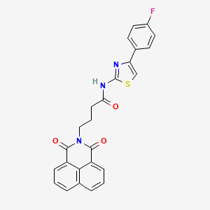 4-(1,3-dioxo-1H-benzo[de]isoquinolin-2(3H)-yl)-N-(4-(4-fluorophenyl)thiazol-2-yl)butanamide