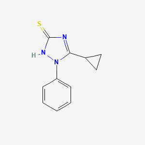 molecular formula C11H11N3S B2961258 5-环丙基-1-苯基-1H-1,2,4-三唑-3-硫醇 CAS No. 565172-45-4