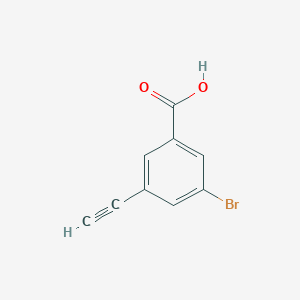 molecular formula C9H5BrO2 B2961263 3-Bromo-5-ethynylbenzoic acid CAS No. 1823360-76-4