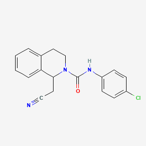 molecular formula C18H16ClN3O B2961265 N-(4-chlorophenyl)-1-(cyanomethyl)-3,4-dihydro-2(1H)-isoquinolinecarboxamide CAS No. 338953-57-4