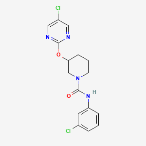 molecular formula C16H16Cl2N4O2 B2961267 N-(3-chlorophenyl)-3-((5-chloropyrimidin-2-yl)oxy)piperidine-1-carboxamide CAS No. 2034398-98-4