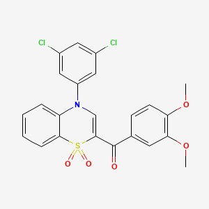 [4-(3,5-dichlorophenyl)-1,1-dioxido-4H-1,4-benzothiazin-2-yl](3,4-dimethoxyphenyl)methanone