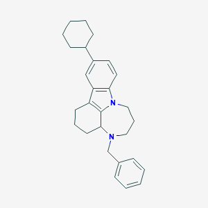 4-Benzyl-11-cyclohexyl-1,2,3,3a,4,5,6,7-octahydro[1,4]diazepino[3,2,1-jk]carbazole