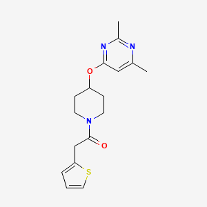 1-(4-((2,6-Dimethylpyrimidin-4-yl)oxy)piperidin-1-yl)-2-(thiophen-2-yl)ethanone