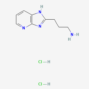 3-{1H-imidazo[4,5-b]pyridin-2-yl}propan-1-amine dihydrochloride