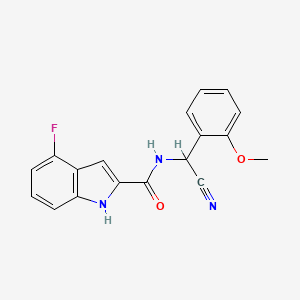 N-[cyano(2-methoxyphenyl)methyl]-4-fluoro-1H-indole-2-carboxamide