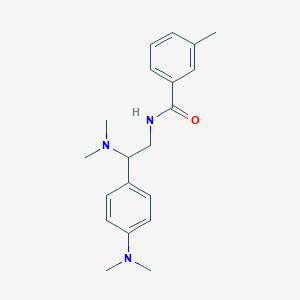 molecular formula C20H27N3O B2961363 N-(2-(二甲氨基)-2-(4-(二甲氨基)苯基)乙基)-3-甲基苯甲酰胺 CAS No. 946340-32-5