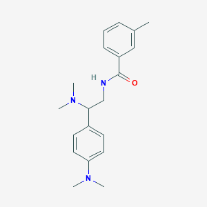 molecular formula C20H27N3O B2961363 N-[2-(dimethylamino)-2-[4-(dimethylamino)phenyl]ethyl]-3-methylbenzamide CAS No. 946340-32-5