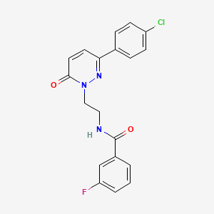 N-{2-[3-(4-chlorophenyl)-6-oxo-1,6-dihydropyridazin-1-yl]ethyl}-3-fluorobenzamide