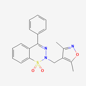 2-((3,5-dimethylisoxazol-4-yl)methyl)-4-phenyl-2H-benzo[e][1,2,3]thiadiazine 1,1-dioxide