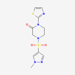 4-((1-methyl-1H-pyrazol-4-yl)sulfonyl)-1-(thiazol-2-yl)piperazin-2-one