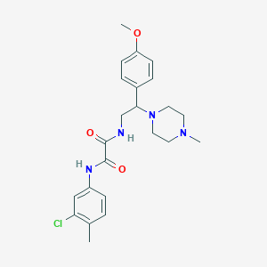 molecular formula C23H29ClN4O3 B2961378 N1-(3-chloro-4-methylphenyl)-N2-(2-(4-methoxyphenyl)-2-(4-methylpiperazin-1-yl)ethyl)oxalamide CAS No. 903255-53-8