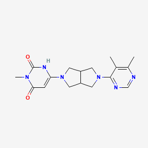molecular formula C17H22N6O2 B2961379 6-[5-(5,6-Dimethylpyrimidin-4-yl)-octahydropyrrolo[3,4-c]pyrrol-2-yl]-3-methyl-1,2,3,4-tetrahydropyrimidine-2,4-dione CAS No. 2197827-55-5