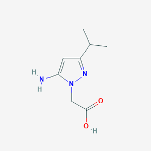molecular formula C8H13N3O2 B2961385 2-[5-amino-3-(propan-2-yl)-1H-pyrazol-1-yl]acetic acid CAS No. 1341304-36-6