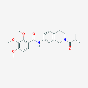 molecular formula C23H28N2O5 B2961388 N-(2-isobutyryl-1,2,3,4-tetrahydroisoquinolin-7-yl)-2,3,4-trimethoxybenzamide CAS No. 955711-16-7