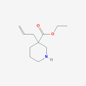 molecular formula C11H19NO2 B2961395 Ethyl 3-allylpiperidine-3-carboxylate CAS No. 170843-46-6