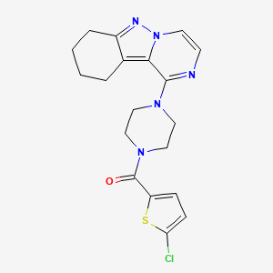(5-Chlorothiophen-2-yl)(4-(7,8,9,10-tetrahydropyrazino[1,2-b]indazol-1-yl)piperazin-1-yl)methanone