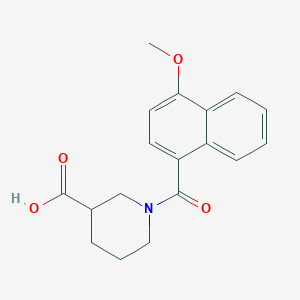 molecular formula C18H19NO4 B2961403 1-(4-甲氧基萘-1-羰基)哌啶-3-羧酸 CAS No. 875160-47-7