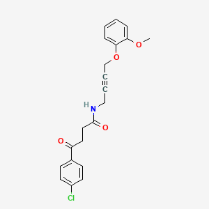 molecular formula C21H20ClNO4 B2961404 4-(4-Chlorophenyl)-N-[4-(2-methoxyphenoxy)but-2-YN-1-YL]-4-oxobutanamide CAS No. 1428359-49-2
