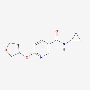 molecular formula C13H16N2O3 B2961413 N-cyclopropyl-6-((tetrahydrofuran-3-yl)oxy)nicotinamide CAS No. 2034620-27-2