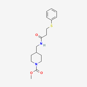 Methyl 4-((3-(phenylthio)propanamido)methyl)piperidine-1-carboxylate