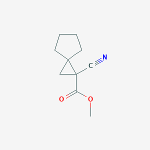 molecular formula C10H13NO2 B2961424 1-氰基螺[2.4]庚烷-1-甲酸甲酯 CAS No. 724773-41-5