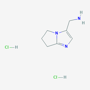 {5H,6H,7H-pyrrolo[1,2-a]imidazol-3-yl}methanamine dihydrochloride