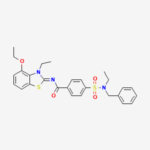(Z)-4-(N-benzyl-N-ethylsulfamoyl)-N-(4-ethoxy-3-ethylbenzo[d]thiazol-2(3H)-ylidene)benzamide