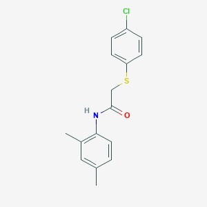 molecular formula C16H16ClNOS B2961443 2-((4-chlorophenyl)thio)-N-(2,4-dimethylphenyl)acetamide CAS No. 363163-17-1